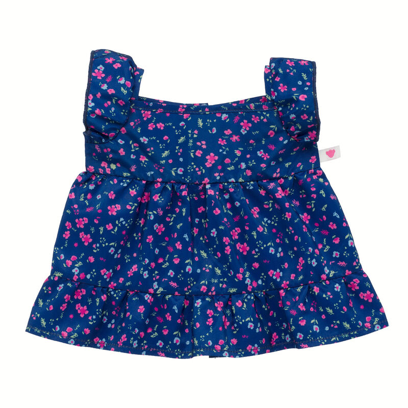 Navy Floral Dress by Build-A-Bear