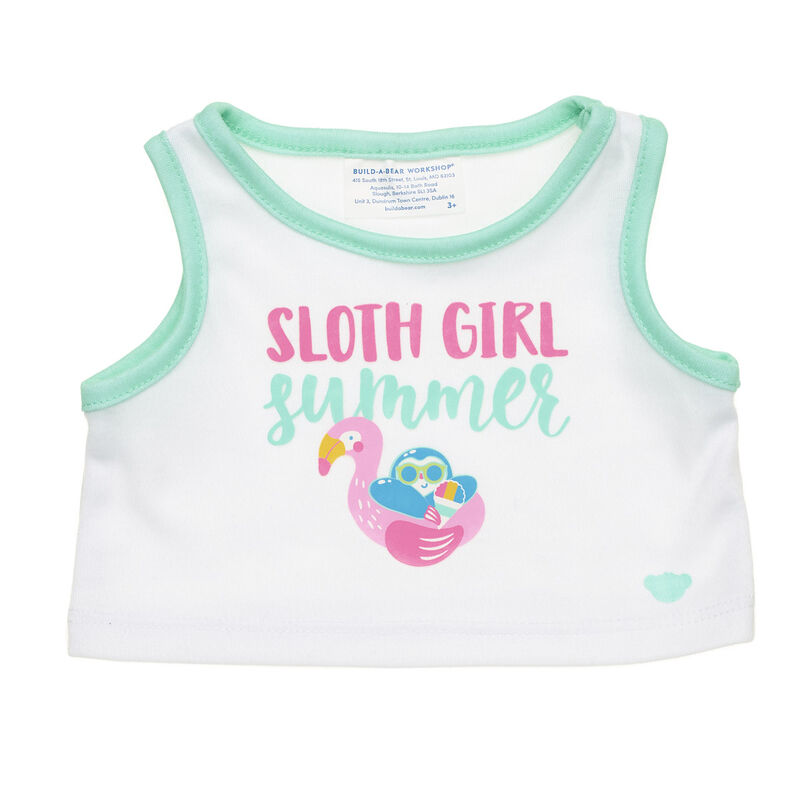 Online Exclusive Sloth Girl Summer Tank for Plush Toys - Build-A-Bear Workshop&reg;