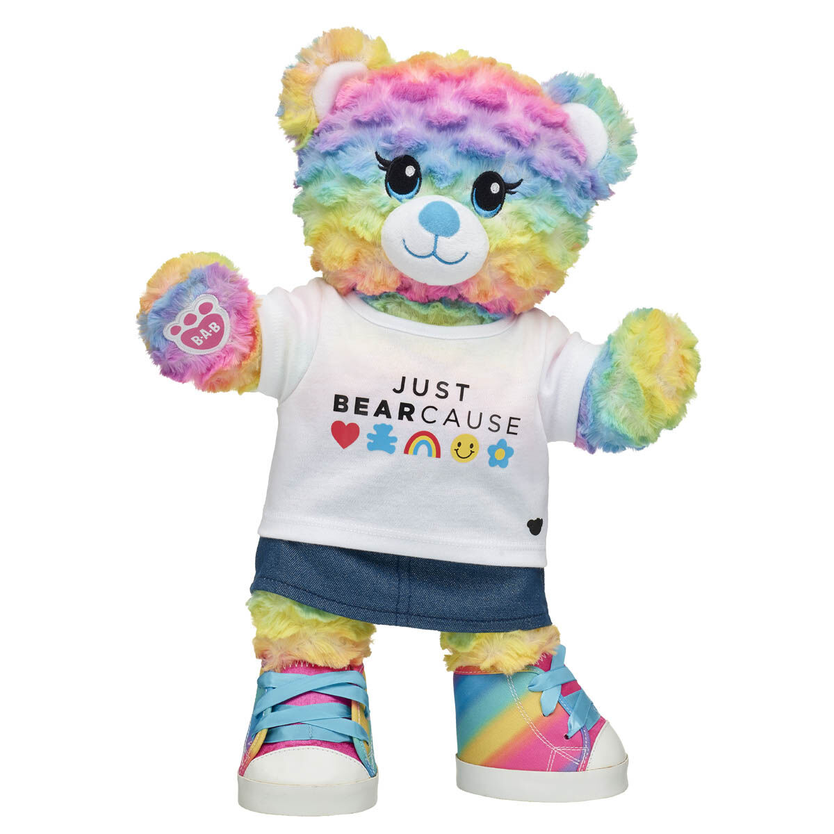 Rainbow Party Teddy Bear Just Bearcause Gift Set