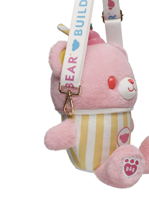 Strawberry Lemonade Bear Slushie Plushie by Build-A-Bear
