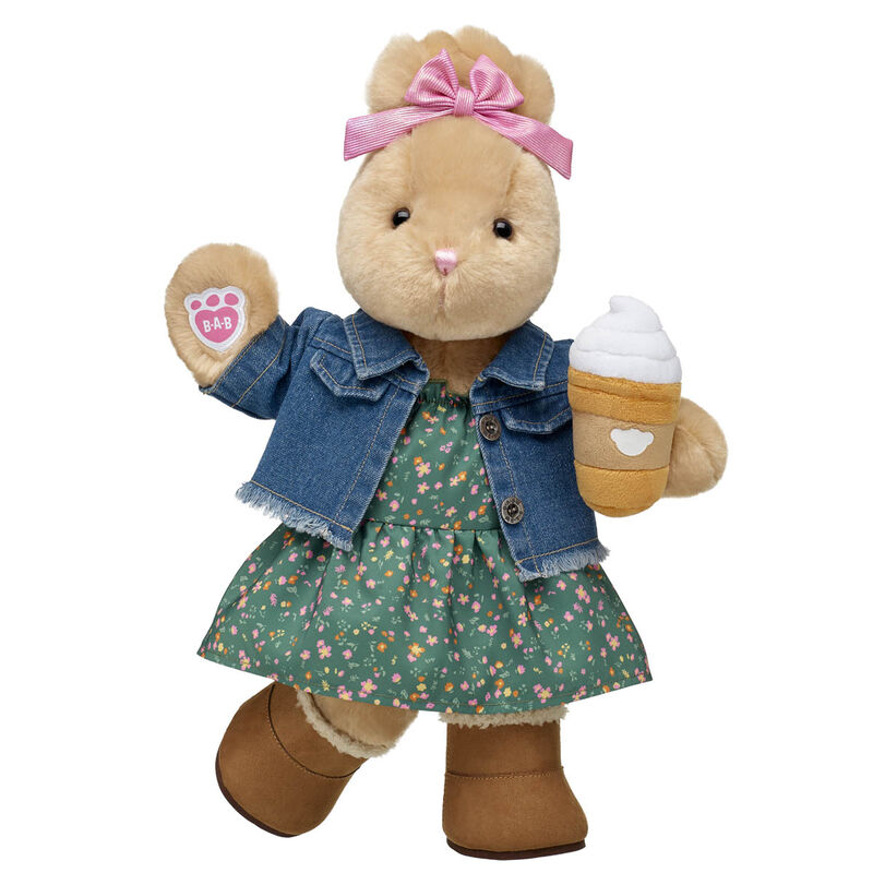 Pawlette&trade; Bunny Plush Green Floral Dress Gift Set - Build-A-Bear Workshop&reg;