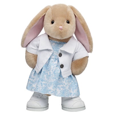 Pawlette&trade; Bunny Plush Floral Dress and Denim Jacket Gift Set