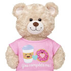 Coffee and Donut "You Complete Me" T-Shirt for Stuffed Animals - Build-A-Bear Workshop&reg;