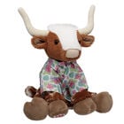 Longhorn Cow Stuffed Animal Tropical Gift Set plush by Build-A-Bear