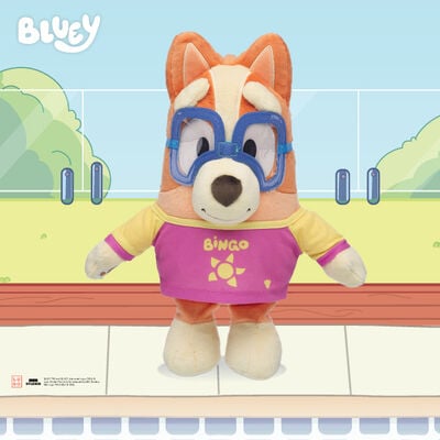 Bingo Plush with Swim Shirt and Goggle Set