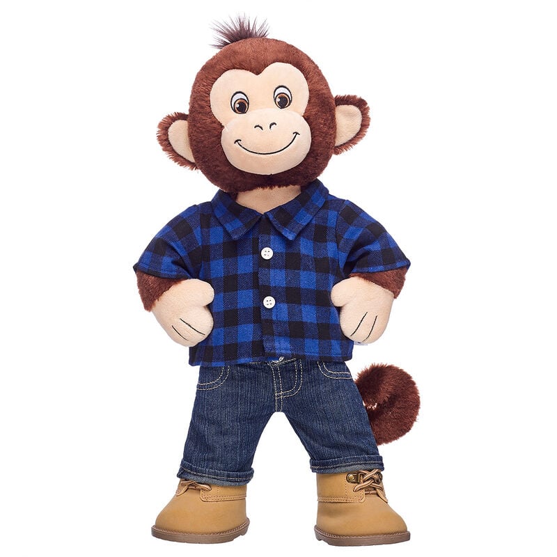 Smiley Monkey Plaid Gift Set