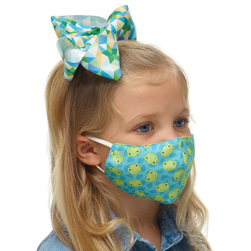Child-Size Spring Green Frog Face Mask