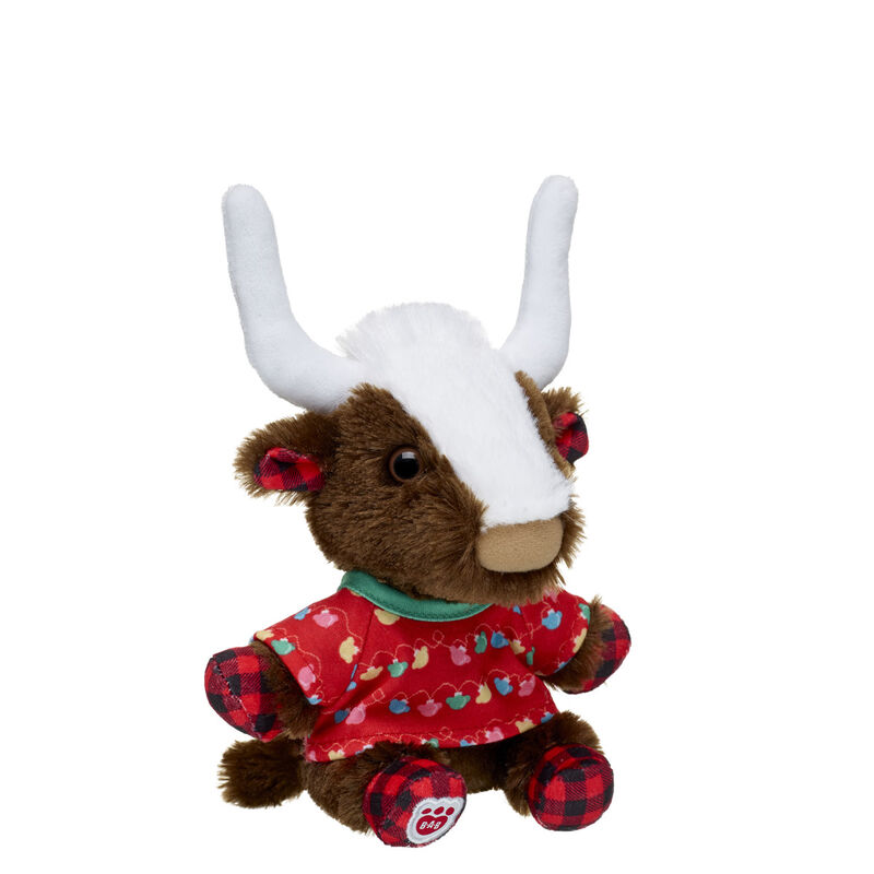 Build-A-Bear Mini Beans® Buffalo Check Longhorn Stuffed Animal Festive Lights Gift Set - Build-A-Bear Workshop®