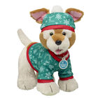 Promise Pets Brown ‘n’ White Puppy Soft Toy Green Sweater Gift Set 