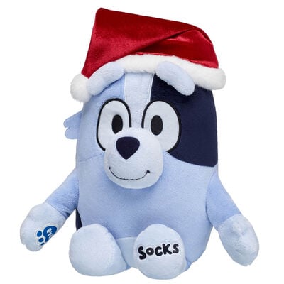 Socks Soft Toy Puppy with Santa Hat