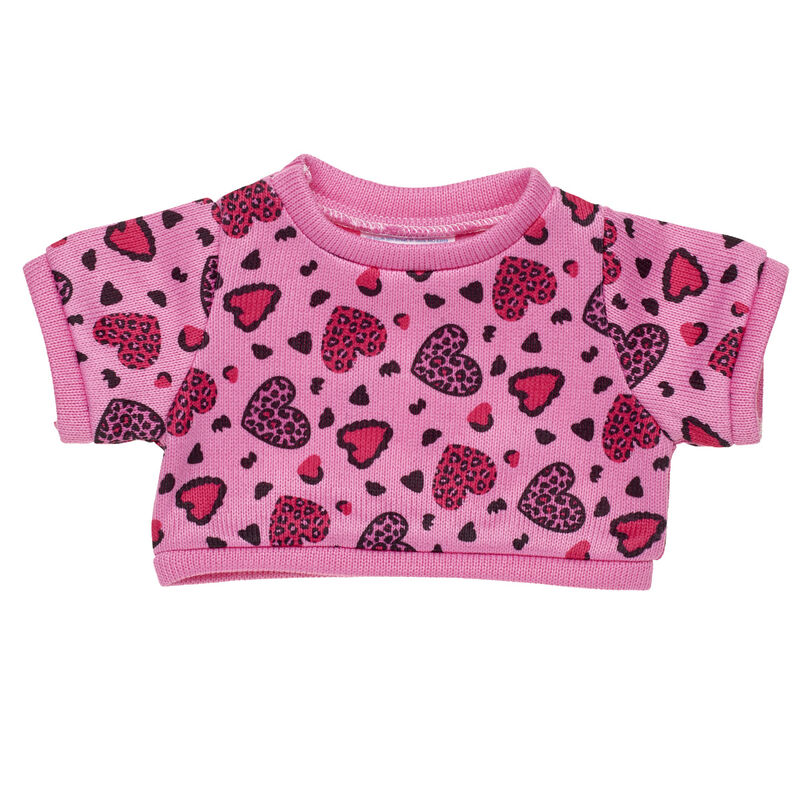 Leopard Print Heart Sweater by Build-A-Bear
