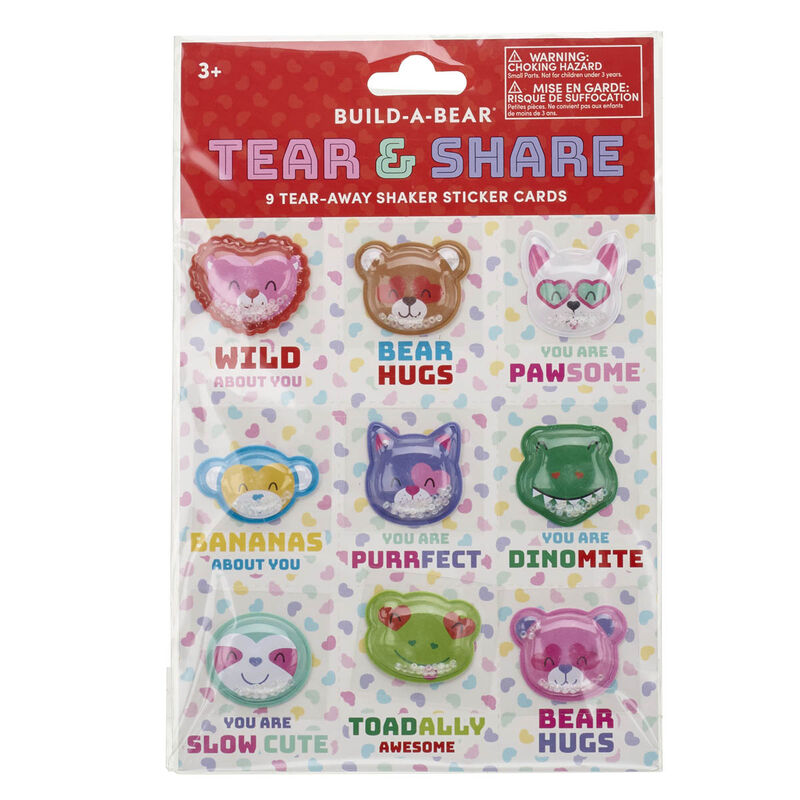 Valentine's Day Tear & Share Sticker Set (9 Stickers)