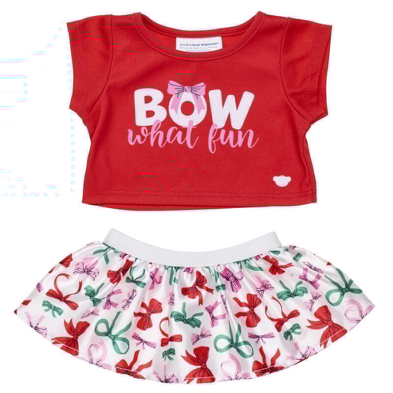 Bow What Fun Skirt & T-Shirt Outfit | Build-A-Bear