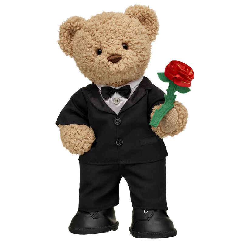 Online Exclusive Timeless Teddy Bear Black Tuxedo Gift Set with Rose - Build-A-Bear Workshop®