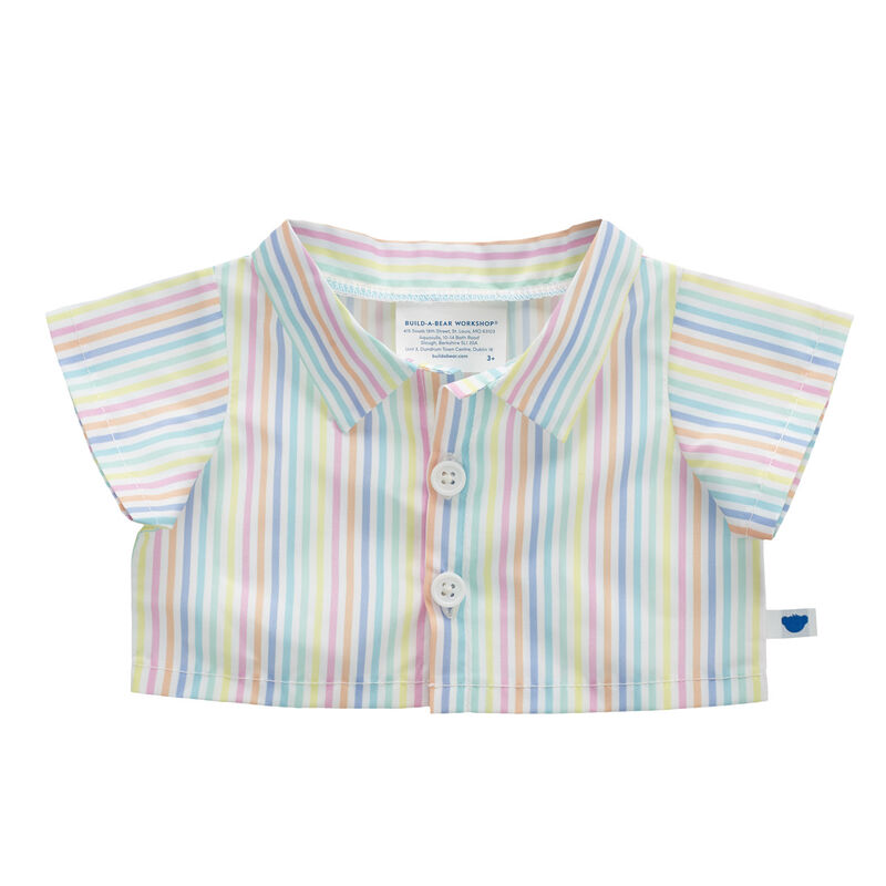 Spring Stripes Button Down Shirt - Build-A-Bear Workshop&reg;