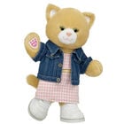 Online Exclusive Jennifur Cat Plush Pink Check Tweed Gift Set - Build-A-Bear Workshop®