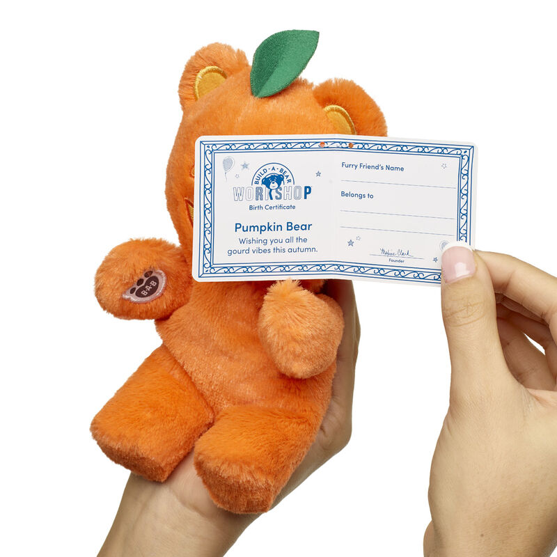 Mini Beans Pumpkin Glow Teddy Bear - Build-A-Bear Workshop&reg;
