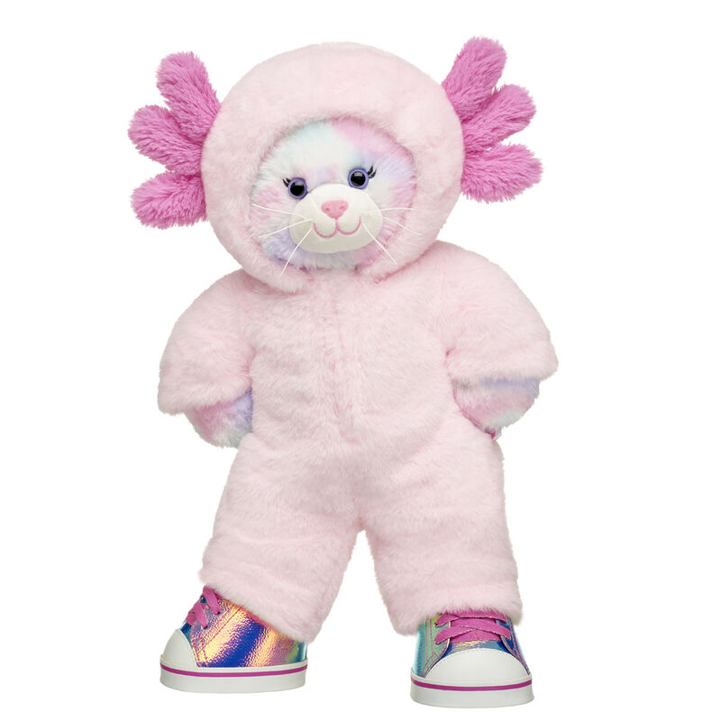 Pastel Swirl Kitty Stuffed Animal Pink Axolotl Costume Gift Set with Shoes - Build-A-Bear Workshop&reg;
