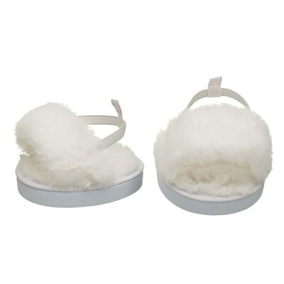 White Fuzzy Slippers