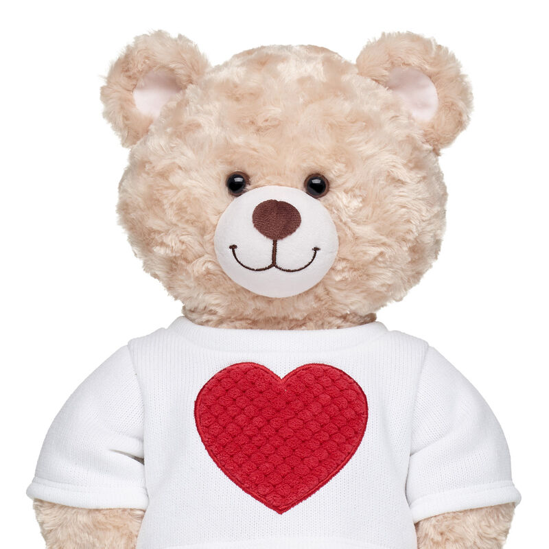 Red Sherpa Heart Sweater by Build-A-Bear