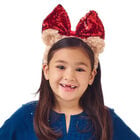 Children's Sequin Bow Bear Headband