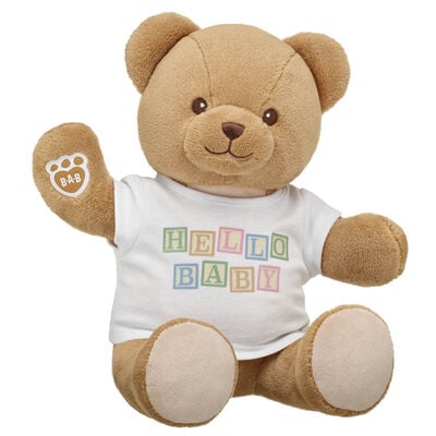 Baby Brown Teddy Bear "Hello Baby" Gift Set