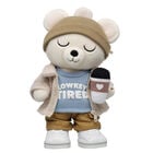 Mellow Moodies Huck Teddy Bear "Lowkey Tired" Gift Set with Jacket, Beanie & Coffee plush by Build-A-Bear