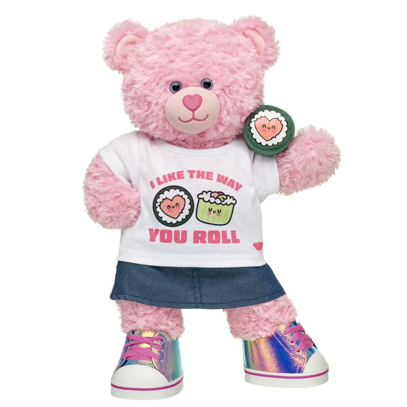 Pink Cuddles Teddy Bear Sushi Valentine's Day Gift Set - Build-A-Bear Workshop®