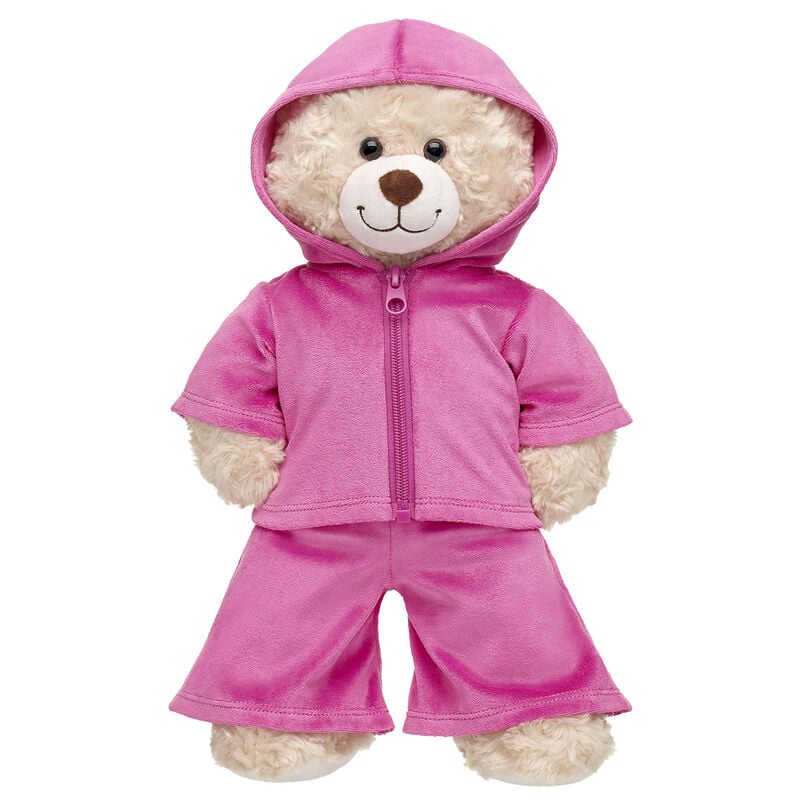 Online Exclusive Pink Velour Tracksuit for Stuffed Animals - Build-A-Bear Workshop&reg;