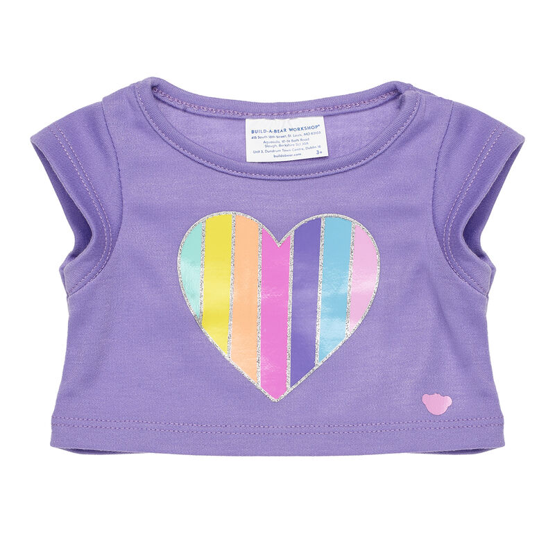 Purple Rainbow Heart T-Shirt - Shop at Build-A-Bear®
