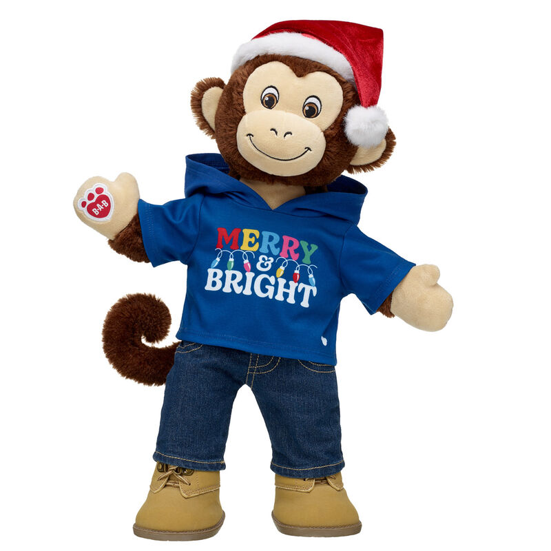 Smiley Monkey Stuffed Animal Santa Gift Set - Build-A-Bear Workshop®