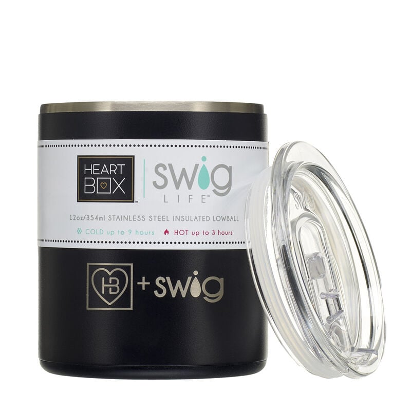 12 oz. HeartBox x Swig Life Stainless Steel Insulated Lowball