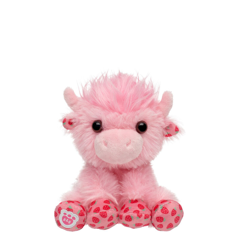 Build-A-Bear Mini Beans Strawberry Highland Cow Stuffed Animal plush by Build-A-Bear