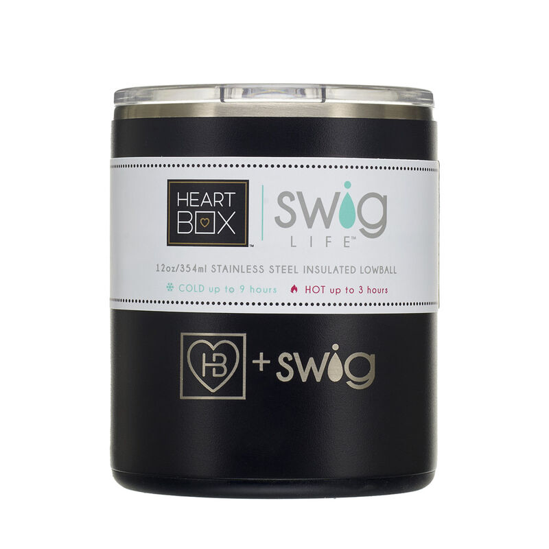 12 oz. HeartBox x Swig Life Stainless Steel Insulated Lowball