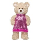 Pink Sequin Halter Dress