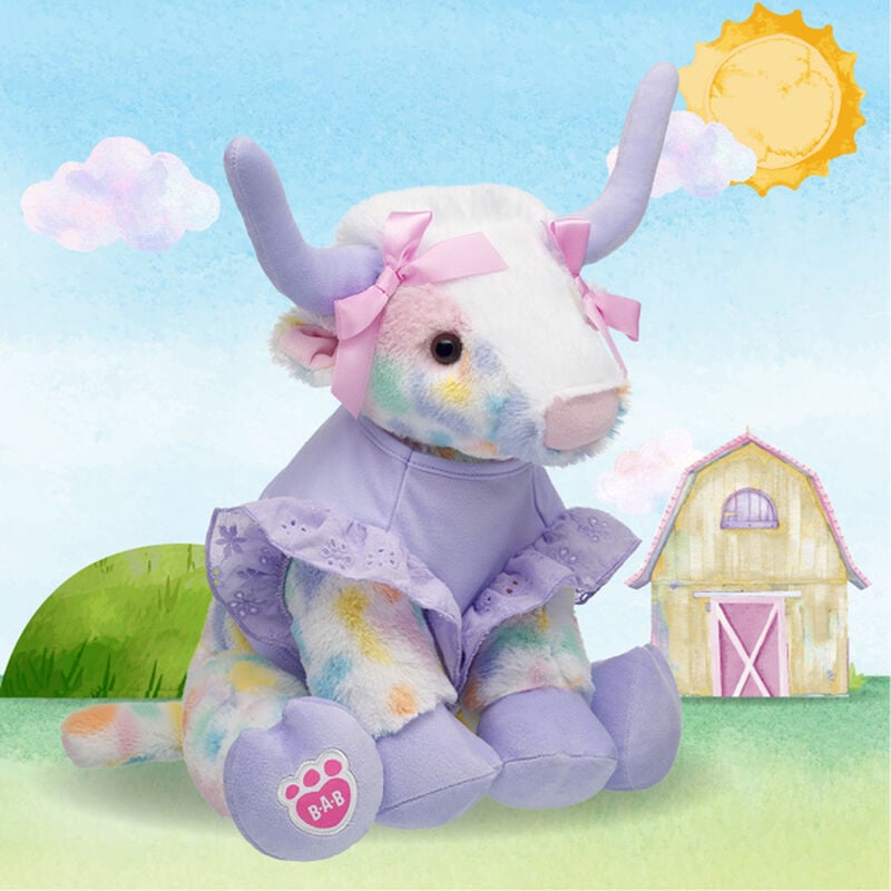Spring Pastures Longhorn Stuffed Animal Gift Set plush by Build-A-Bear