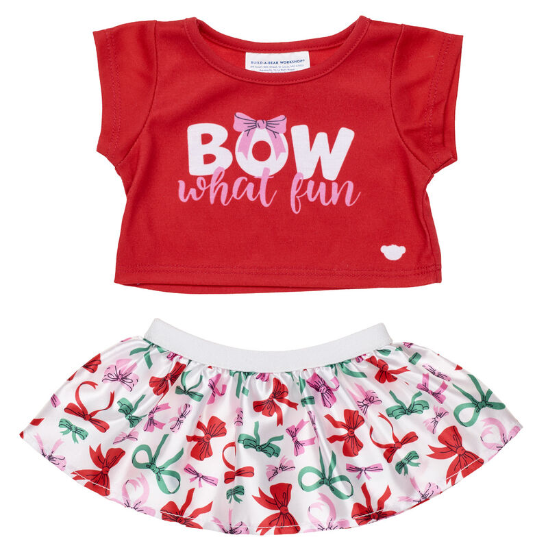 Bow What Fun Skirt & T-Shirt Outfit | Build-A-Bear