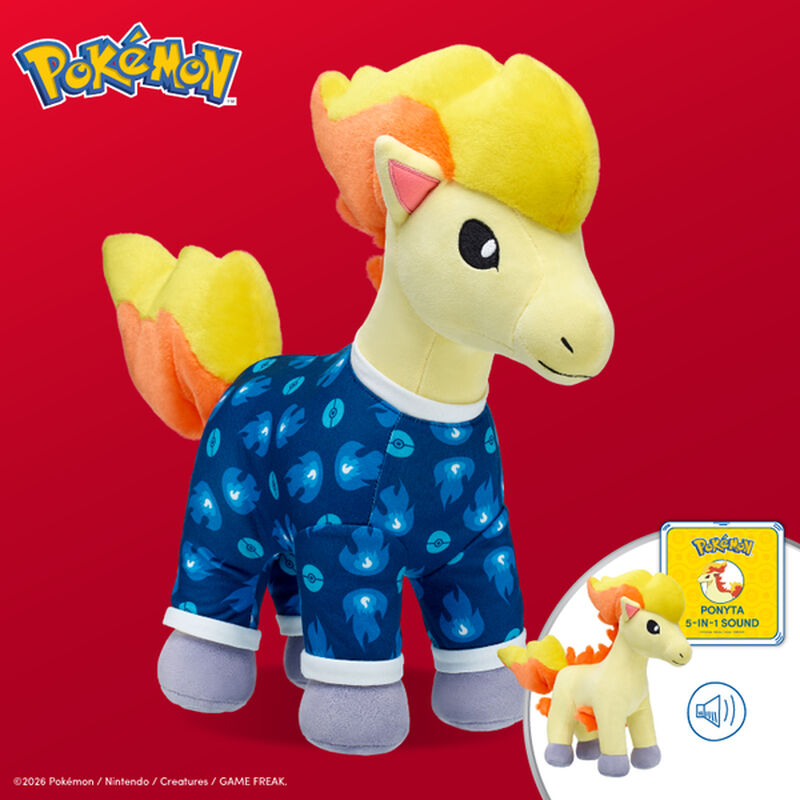 Pok&eacute;mon Ponyta Plush with 5-in-1 Sound plush by Build-A-Bear