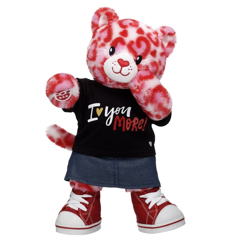 Wild Hearts Leopard Stuffed Animal "Love You More" Gift Set plush by Build-A-Bear