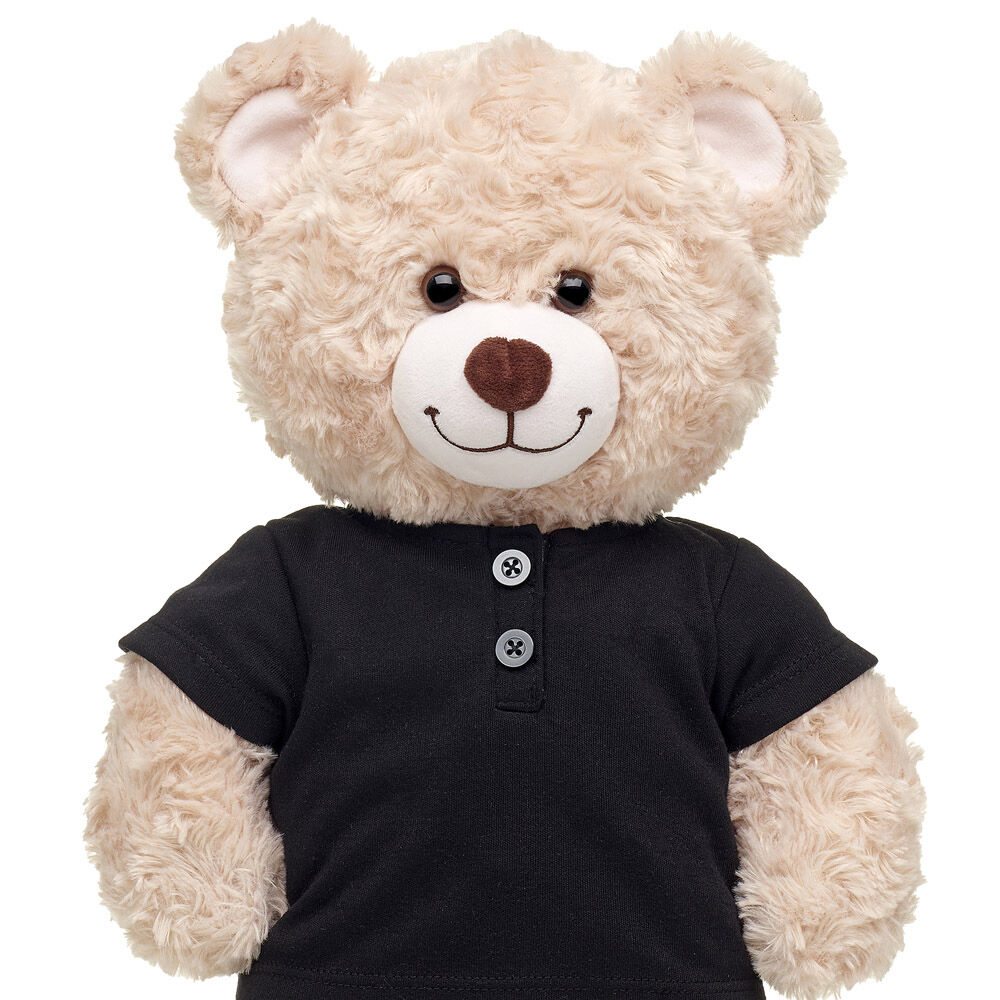 Black Henley T-Shirt for Soft Toys | Build-A-Bear®