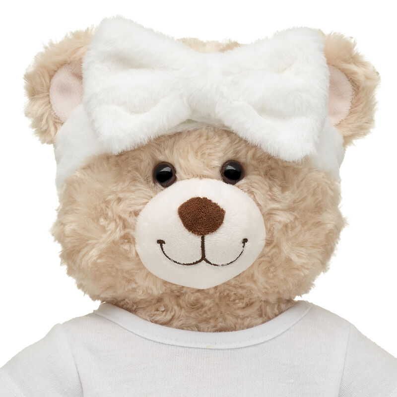 Online Exclusive White Plush Bow Headwrap - Build-A-Bear Workshop&reg;