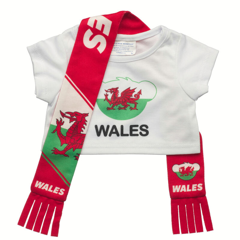 Wales Scarf and T-Shirt Set by Build-A-Bear