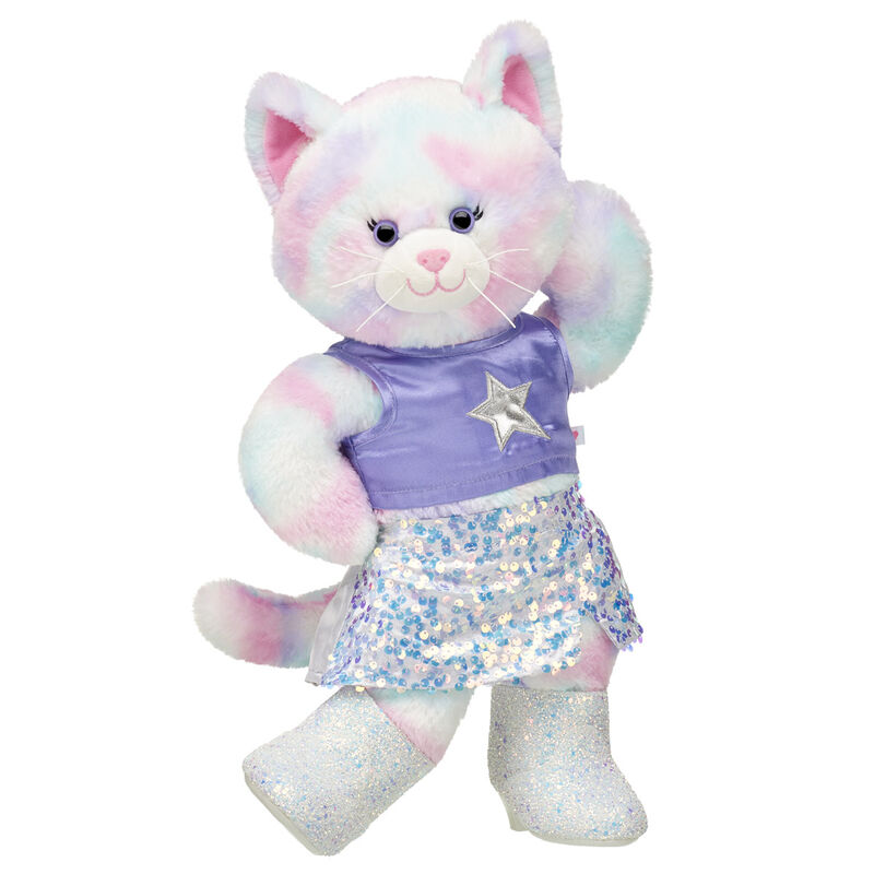 Pastel Swirl Kitty Stuffed Animal Sequin Gift Set BuildABear®