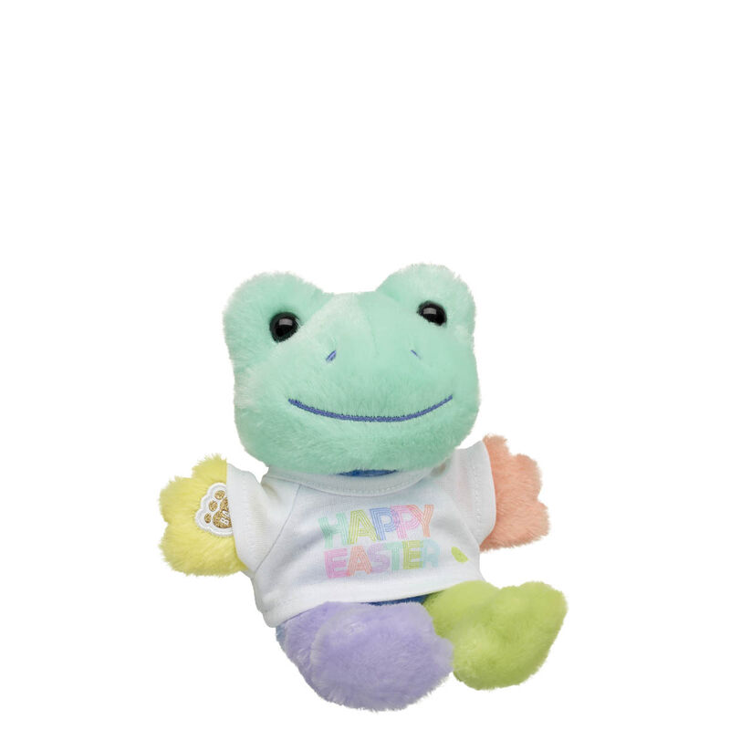 Mini Beans Hoppy Colors Frog Soft Toy with Happy Easter T-Shirt - Build-A-Bear Workshop&reg;