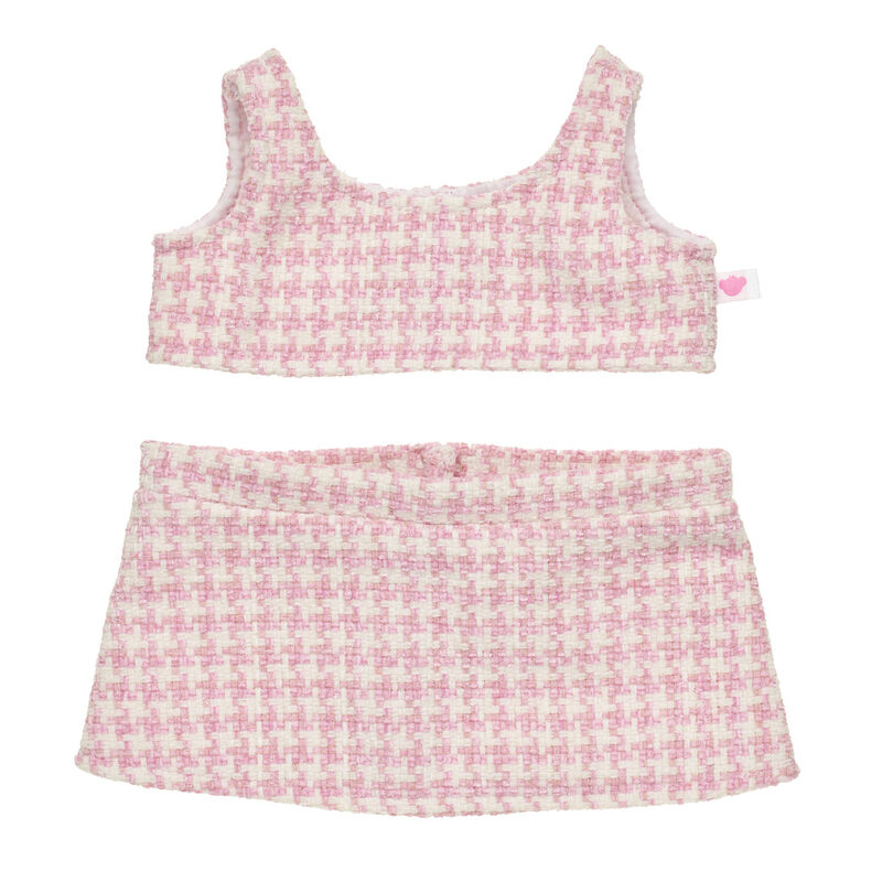 Pink Check Tweed Outfit - Build-A-Bear Workshop&reg;