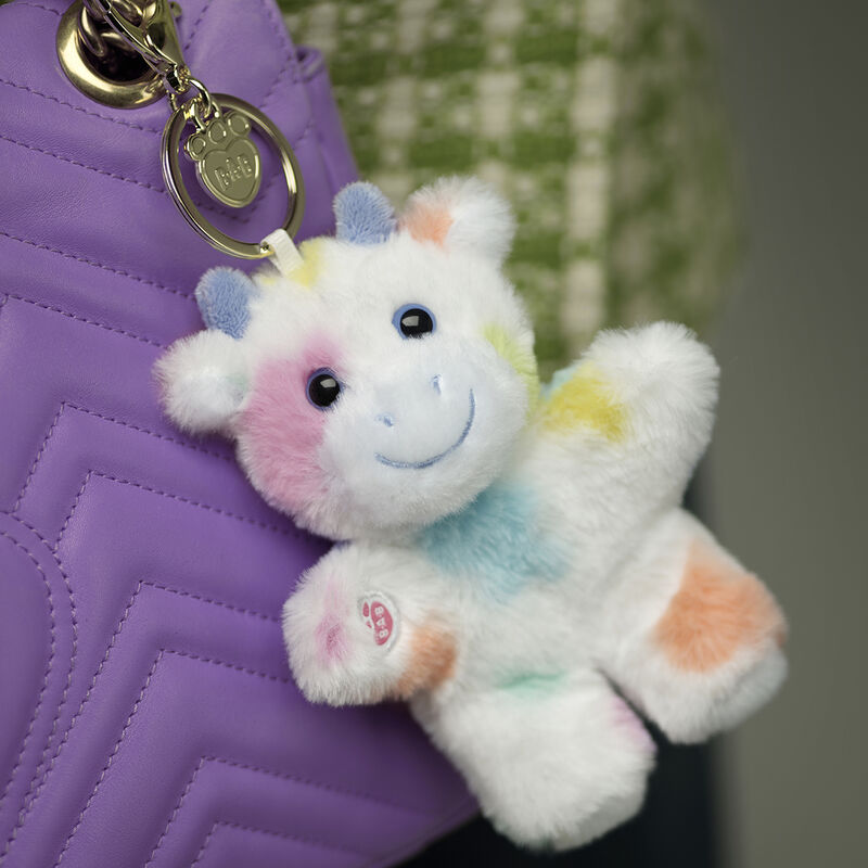 Colorful Splatter Cow Plush Bag Charm plush by Build-A-Bear