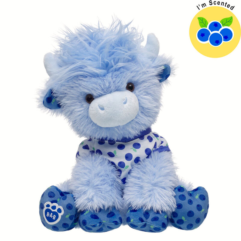 Blueberry Highland Cow Stuffed Animal Scented Gift Set plush by Build-A-Bear