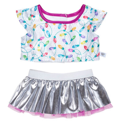 White Sequin Skirt Set 2 pc.