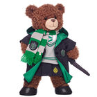 Harry Potter Bear Slytherin Gift Set with House Robe, Scarf, Hogwarts Skirt & Wand