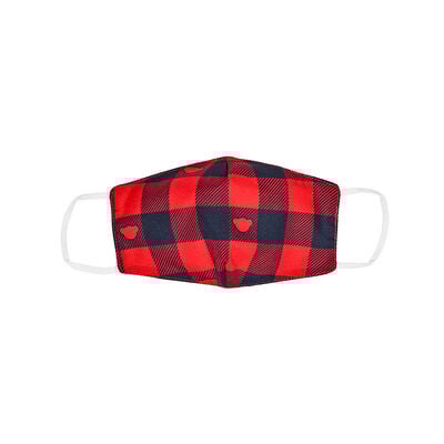 Child-Size Buffalo Check Face Mask